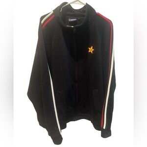 Vintage Crest Carls Jr. Mens Black Full Zip Employee Uniform Jacket